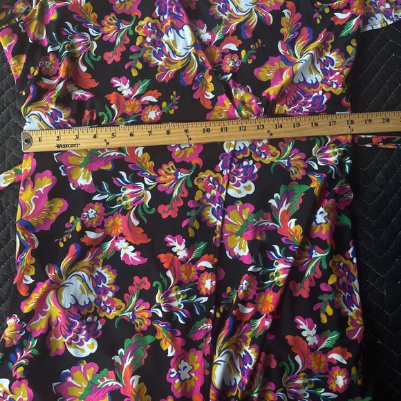 Thalia Sodi Dress Womens Plus Size 2X XXL Multicolored Floral Cold Shoulder - Picture 14 of 14
